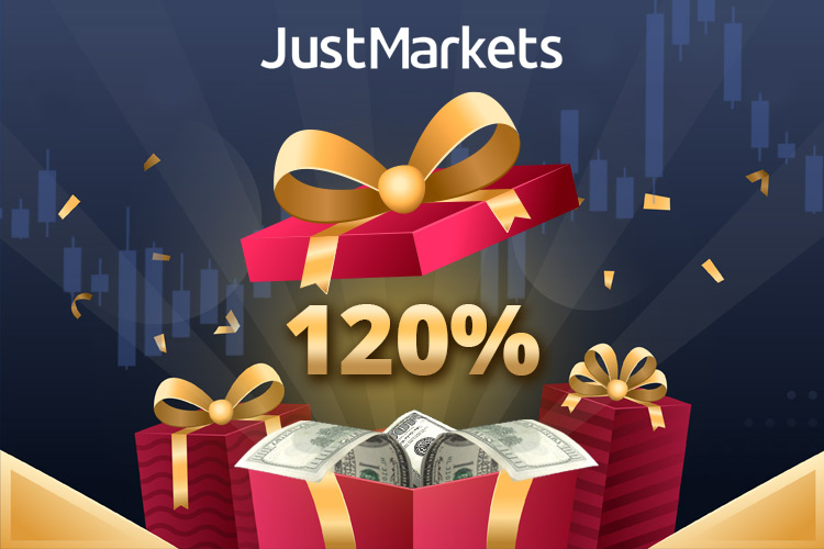 JustMarkets 120% 存款奖金