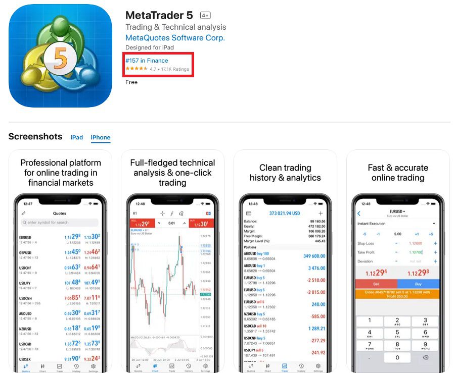 MetaTrader 适用于 iOS 用户