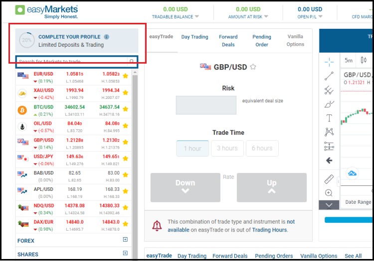 How to Open Account in easyMarkets