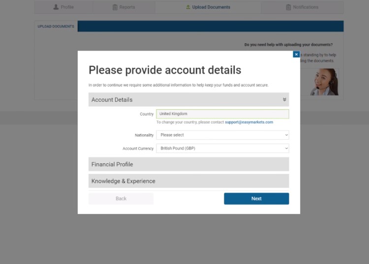 How to Open Account in easyMarkets