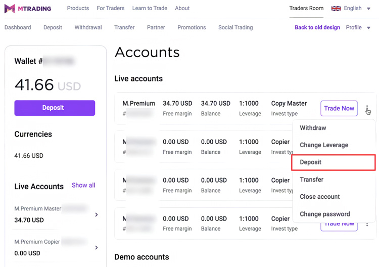 MTrading Deposit 3