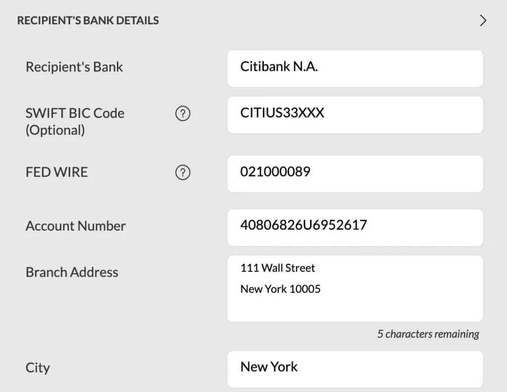 Interactive Brokers入金第四步05_Maybank电汇_输入电汇信息