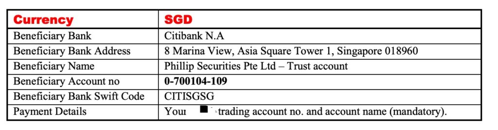 长桥银行以新币入金汇款账户信息