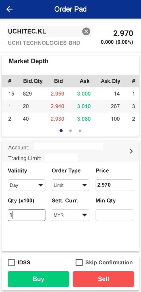 CGS CIMB iTrade 订单类型