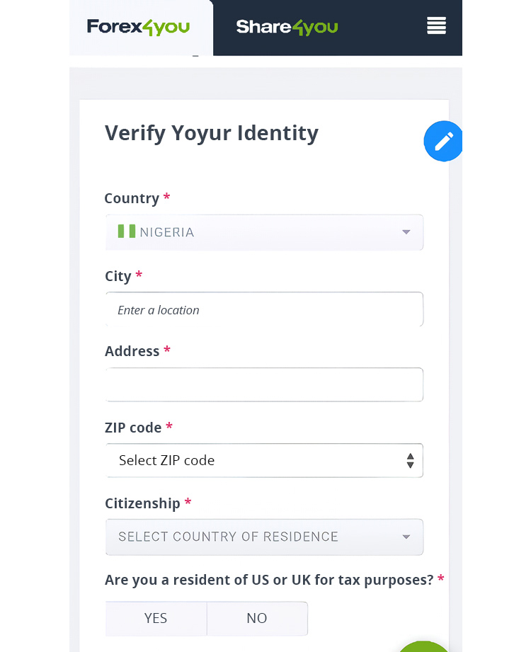 Forex4you Verification 2a