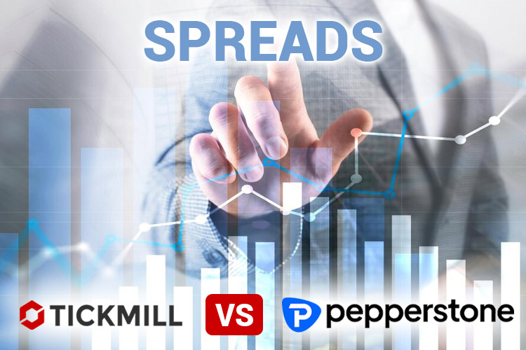 Spread comparison: Tickmill vs Pepperstone
