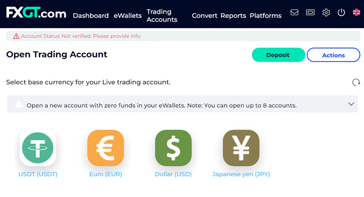 Open Account FXGT 7