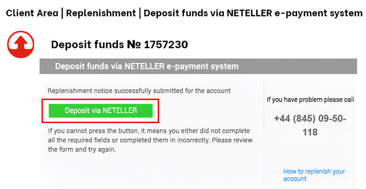 通过 Neteller 存款