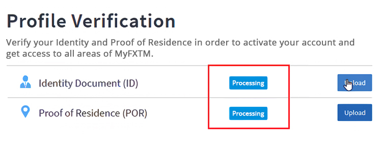 验证账户 FXTM 6