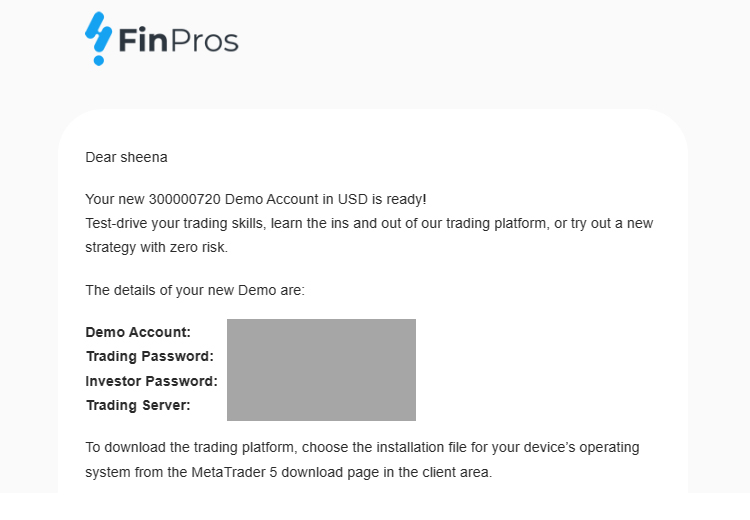 Steps to Open a Real Account on FinPros