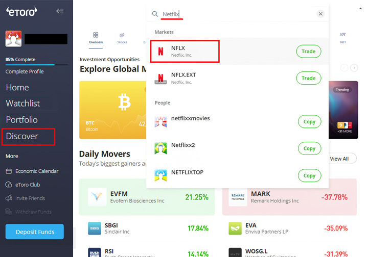 Invest Netflix in eToro by social trading-2