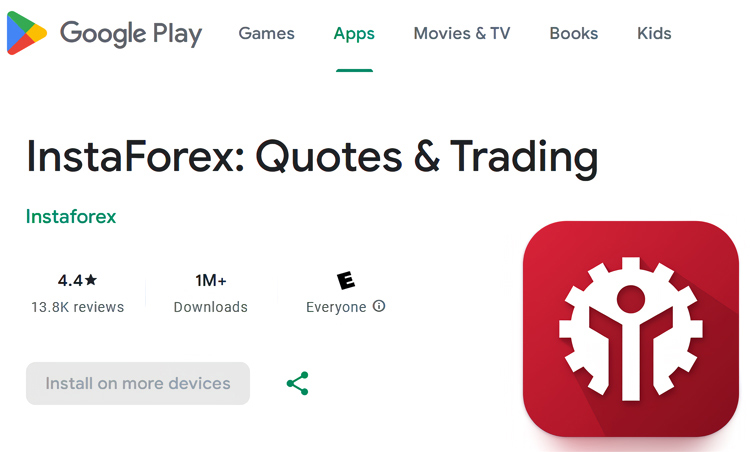 InstaForex 交易 App