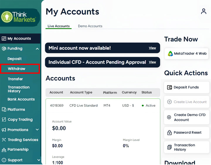 ThinkMarkets Withdrawal 1
