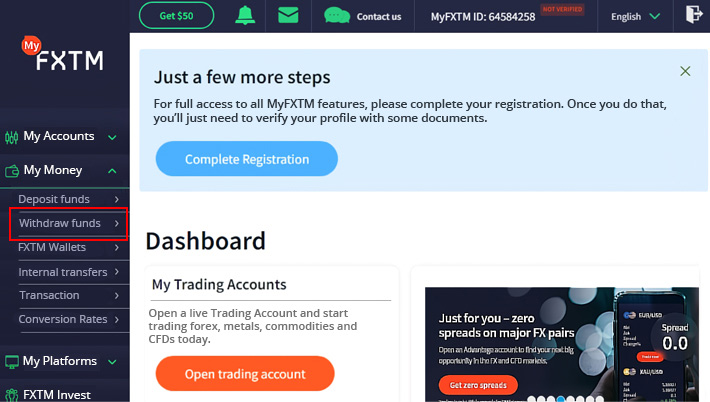 FXTM Withdrawal 1