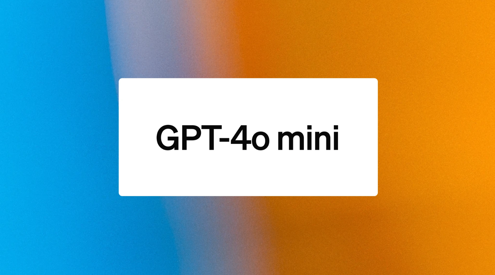 GPT-4o mini