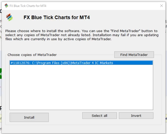 步骤一：下载FX Blue Tick Charts插件