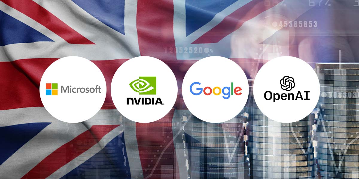 英国和美国签署500亿美元的人工智能协议，微软、Nvidia和OpenAI牵头投资