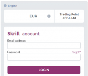 Log in to your Skrill account.