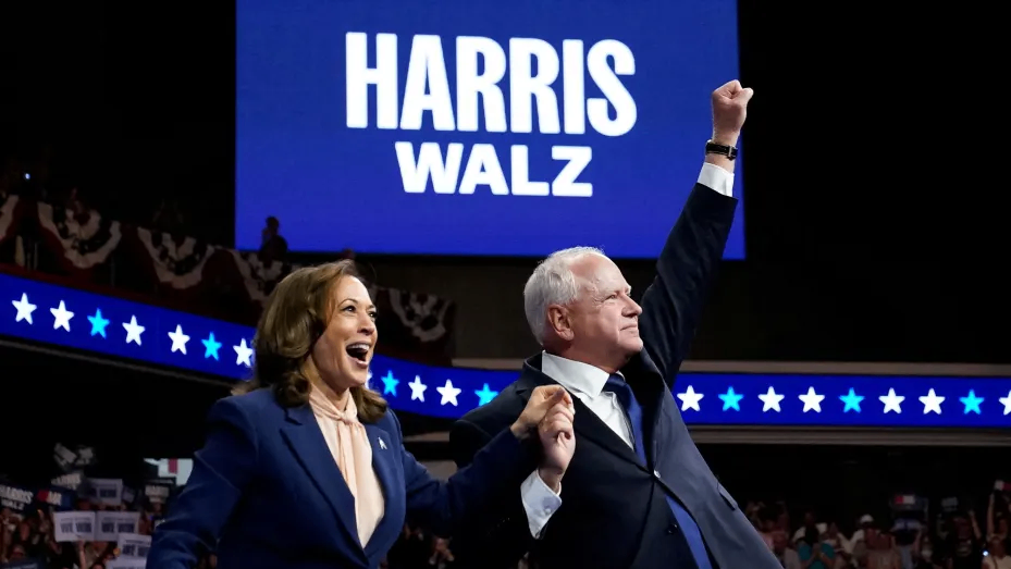 Harris And Running Mate Walz Target Midwest And Swing States