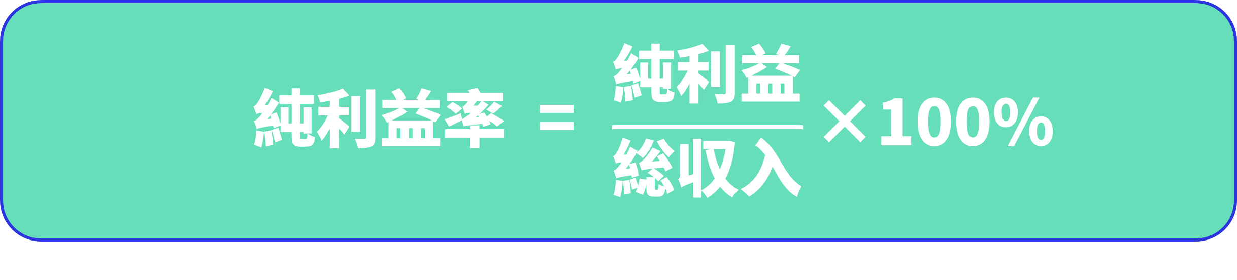 通常は企業の純利益と総収入の比率として示されます。